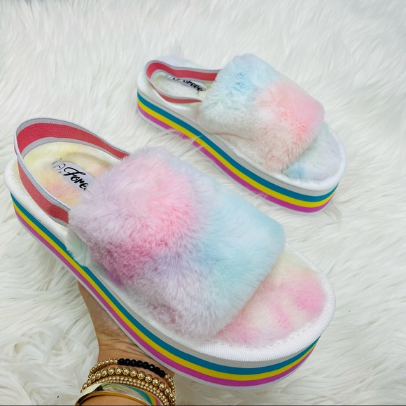 Multi striped platform sandal - Picture 8 of 9